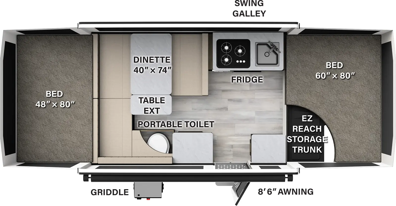 Rockwood Extreme Sports Package 1910ESP - DSO Floorplan